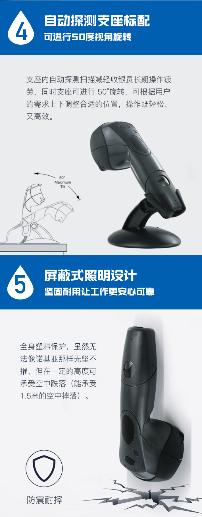 Hoenywell MS3780 掃描槍配備自動(dòng)探測(cè)底座及屏蔽式照明技術(shù)