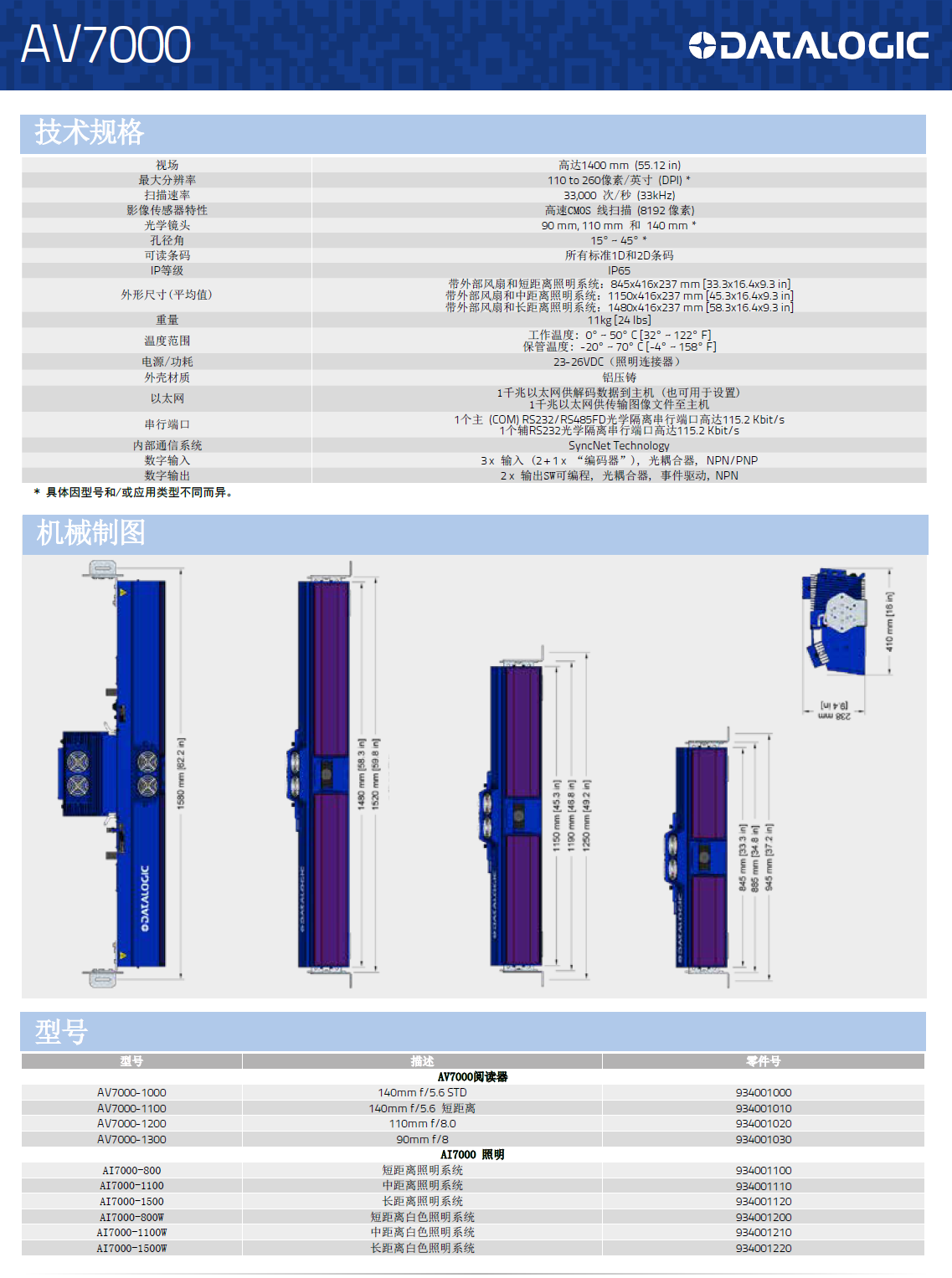 AV7000固定式掃描器詳細(xì)參數(shù)
